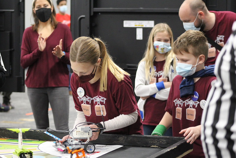 Lego team competing