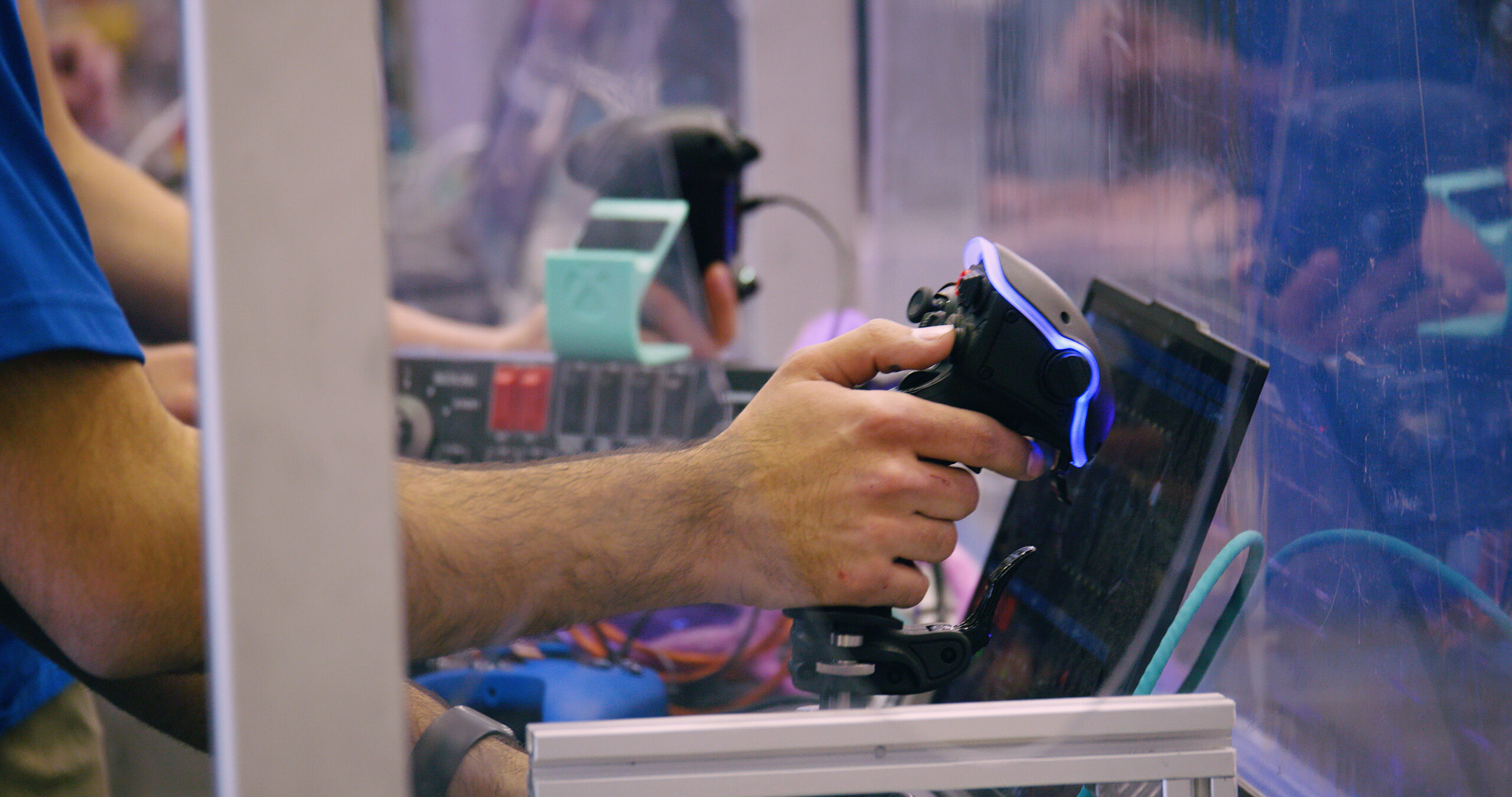 Hands on a controller