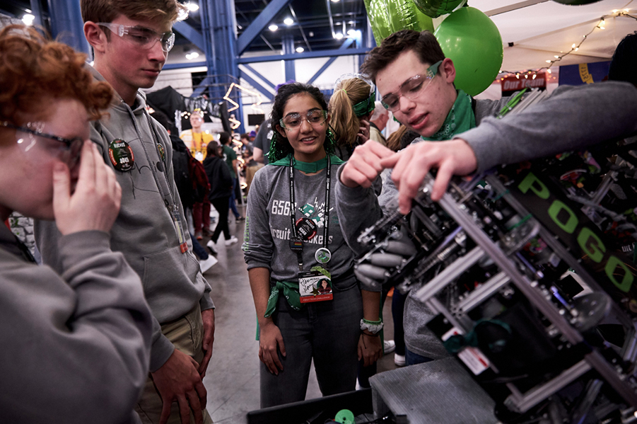 Teenagers Working Together on a robot