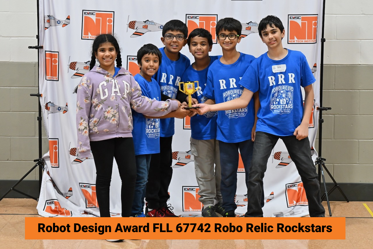 Robot Design Award New Tech FLL QT 67742 Robo Relic Rockstars