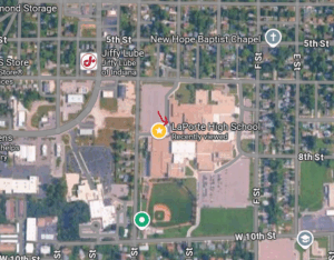 LaPorte High School map for Town Hall