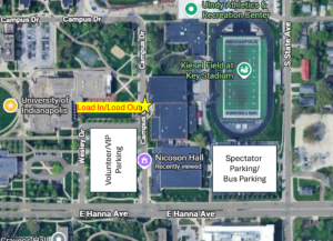 UIndy Parking Map for FLL State